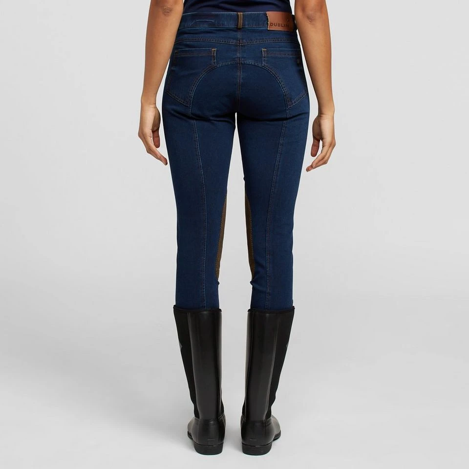 Dublin Women’s Shona Knee Patch Denim Breeches - Image 2