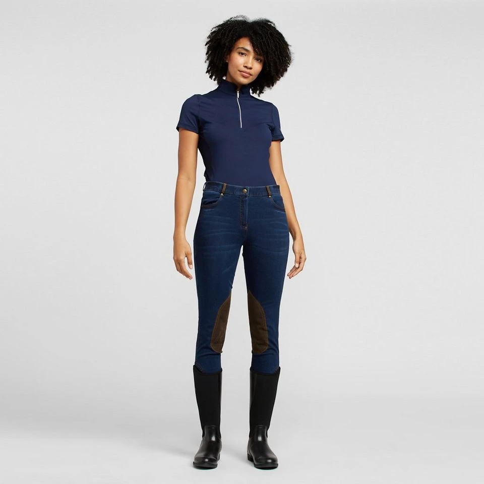 Dublin Women’s Shona Knee Patch Denim Breeches - Image 3