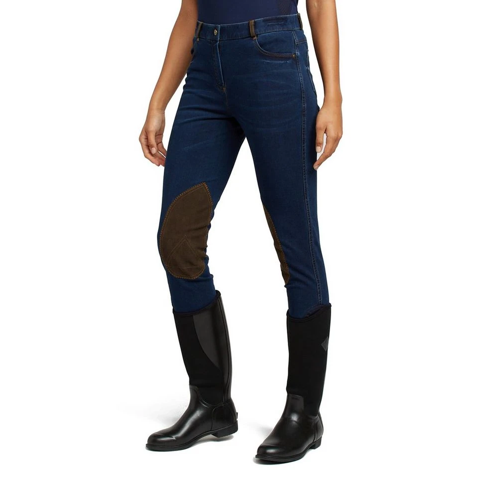 Dublin Women’s Shona Knee Patch Denim Breeches - Image 8