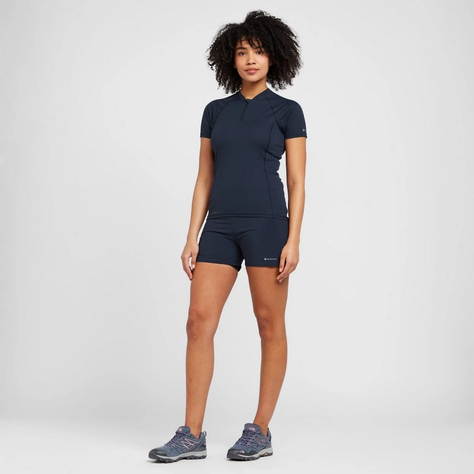 Montane Women’s Dart Nano Short Sleeve Zip T-Shirt - Image 3